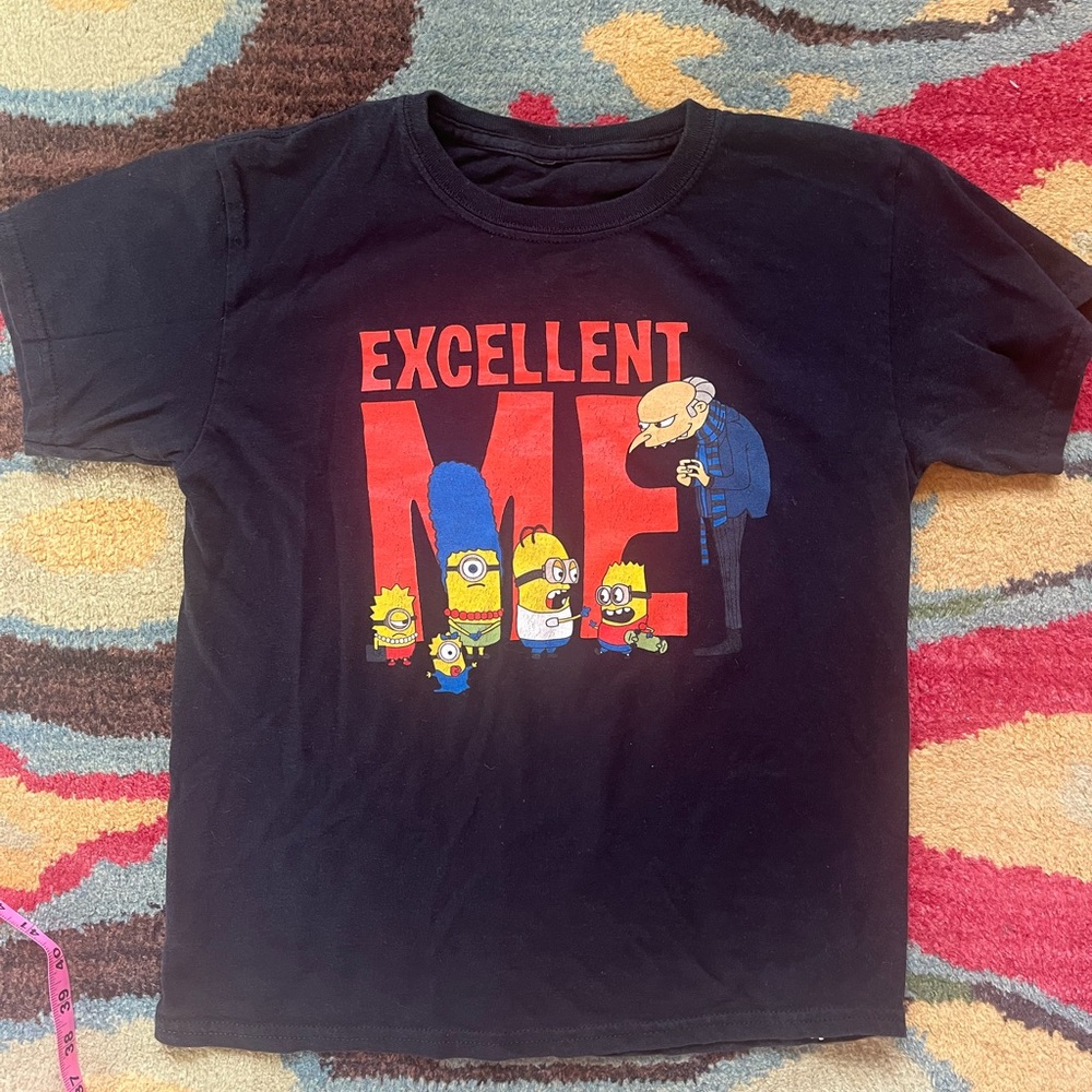 Simpsons and Minions mash up youth t shirt.